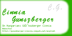 cinnia gunszberger business card